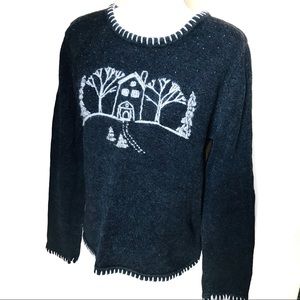 Christopher & Banks Hand Embroidered Sweater S:Lg